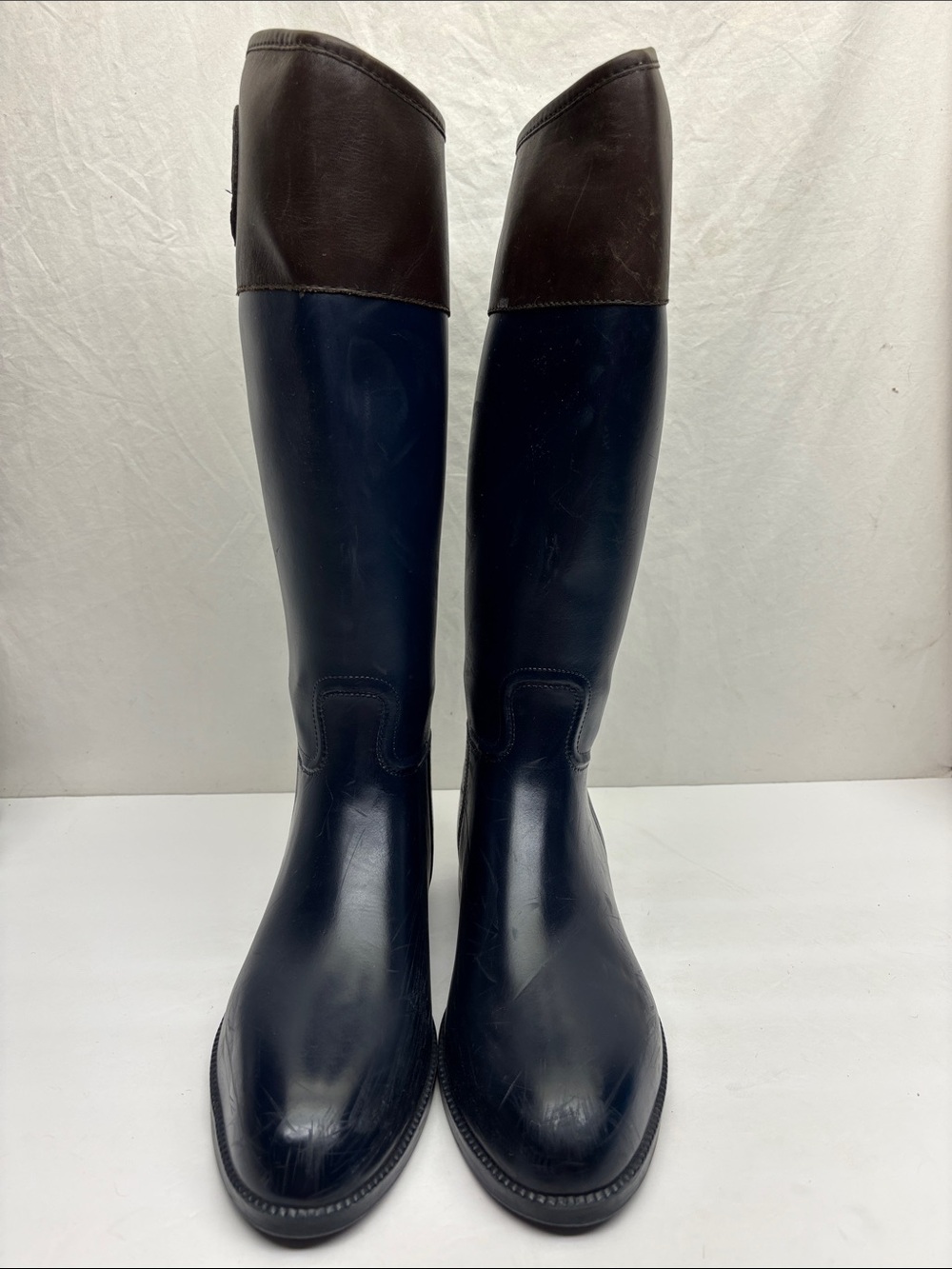 Tory Burch tall rain boots size 9, box 3 BA